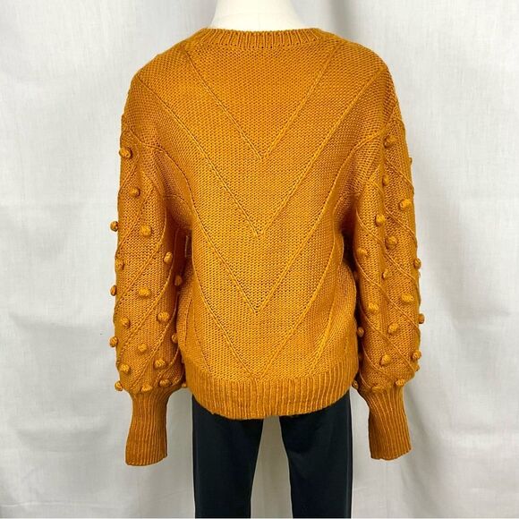 Sugarlips Chevron Statement Sweater Shake Your Pom Pom Balloon Sleeve Sz Small - Picture 5 of 9